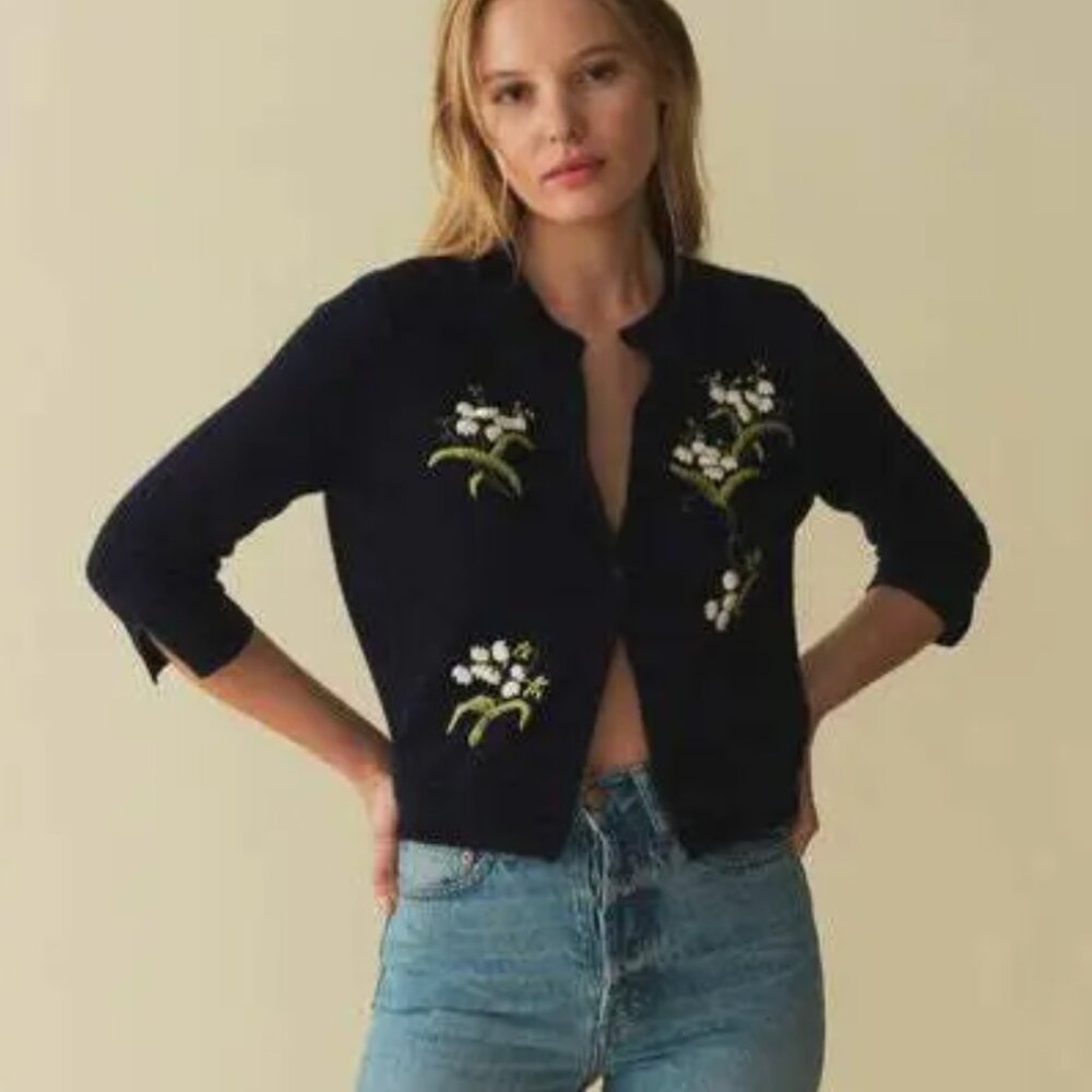 IN SEARCH OF DÔEN  teresa cardigan - navy IN XXL